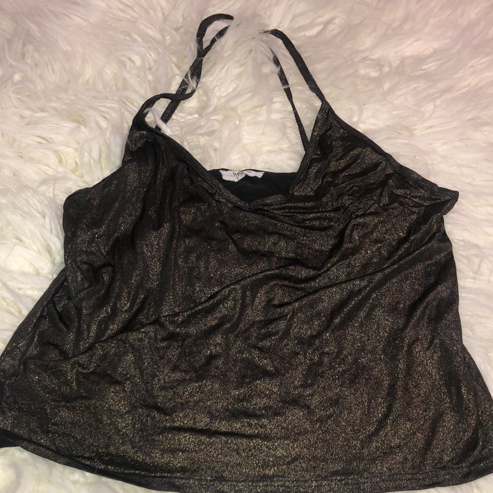 Gold & Black Club Crop Top